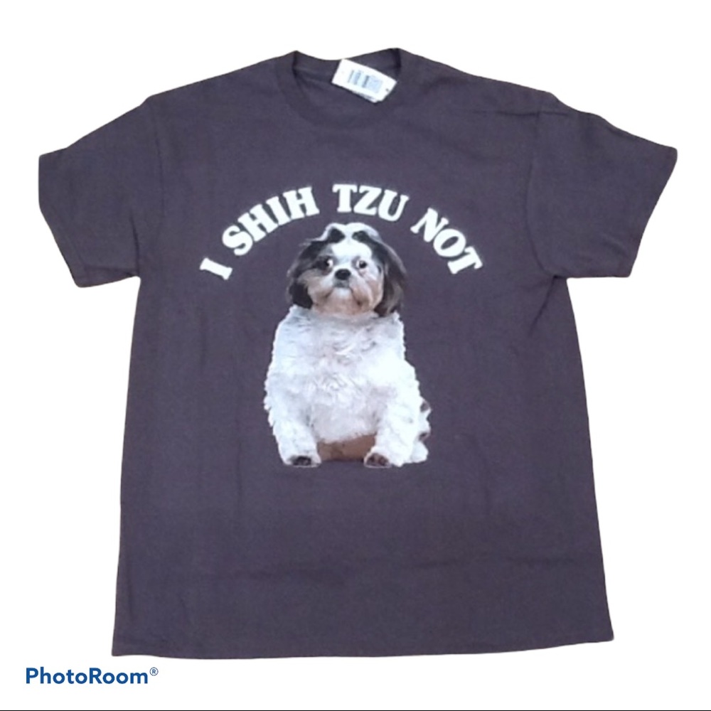 Shih‎ Tzu Dog Owner Gray Graphic Tee Sz Medium NWT